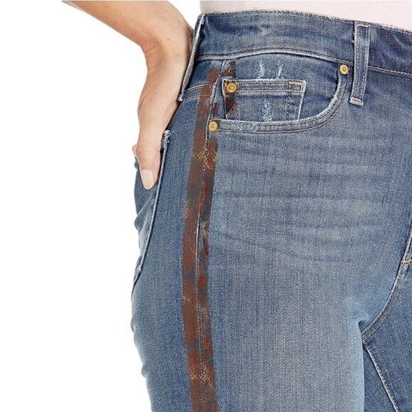 Joe’s Charlie High Rise Skinny Ankle Jeans Cobra Side Stripe Jaylyn Wash Size 28 - Picture 7 of 16